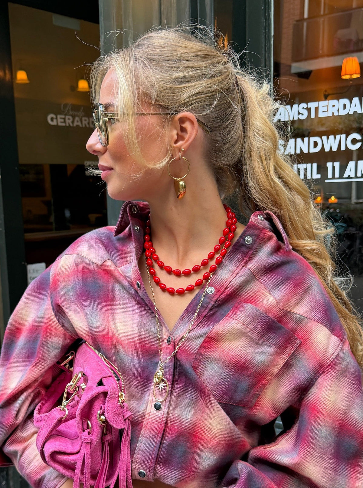 Necklace Sage - Red